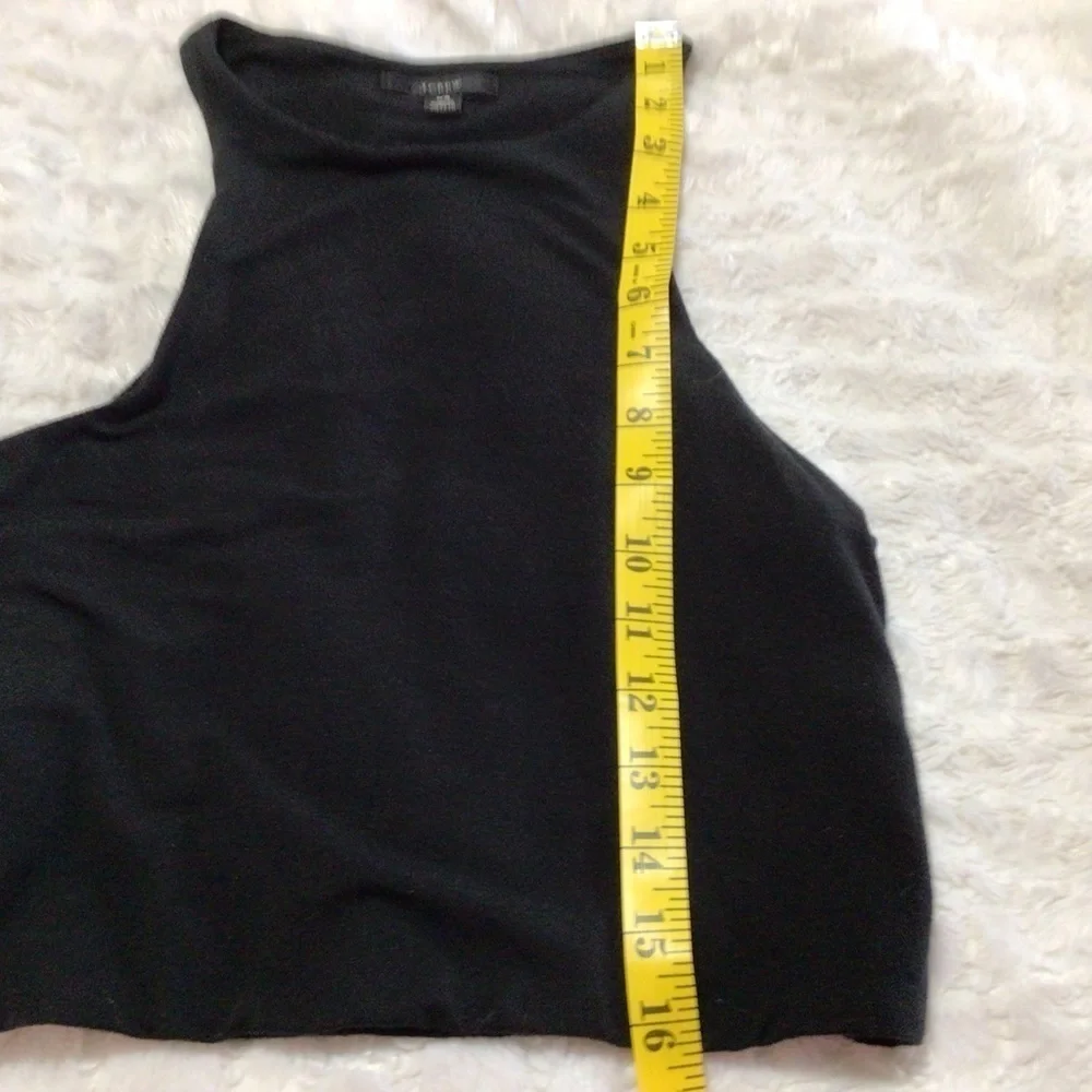 J. Crew Black Modal Blend Cropped Tank Top XS